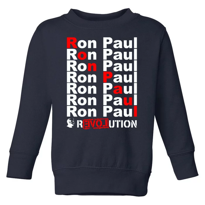 Ron Paul Revolution Word Toddler Sweatshirt