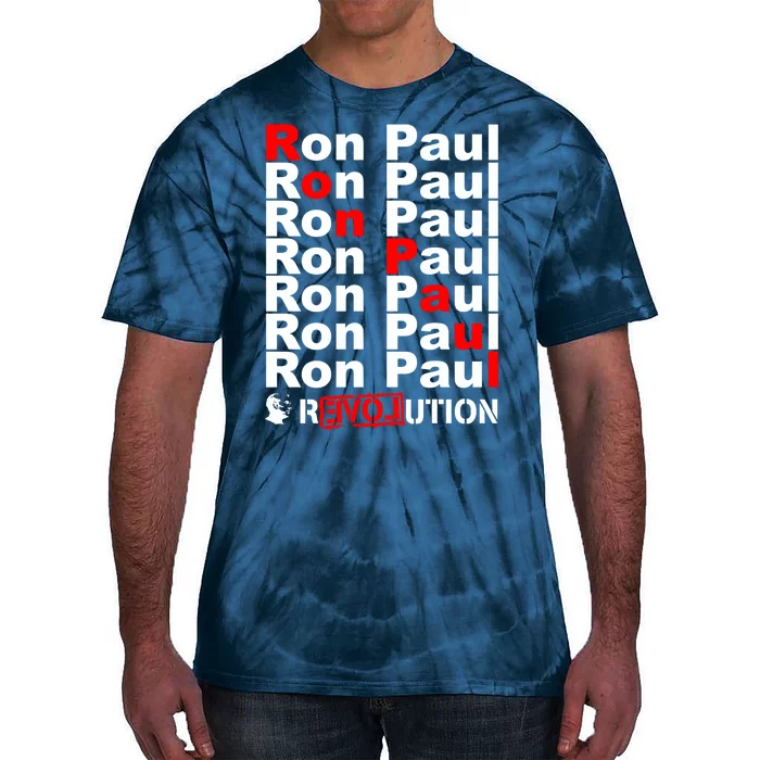 Ron Paul Revolution Word Tie-Dye T-Shirt