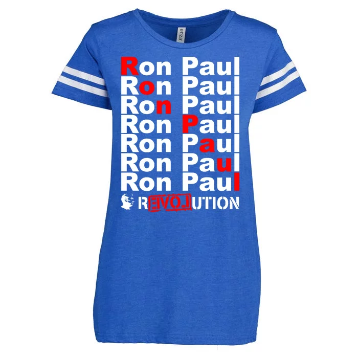 Ron Paul Revolution Word Enza Ladies Jersey Football T-Shirt