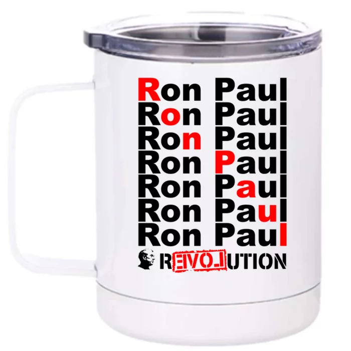 Ron Paul Revolution Word Front & Back 12oz Stainless Steel Tumbler Cup