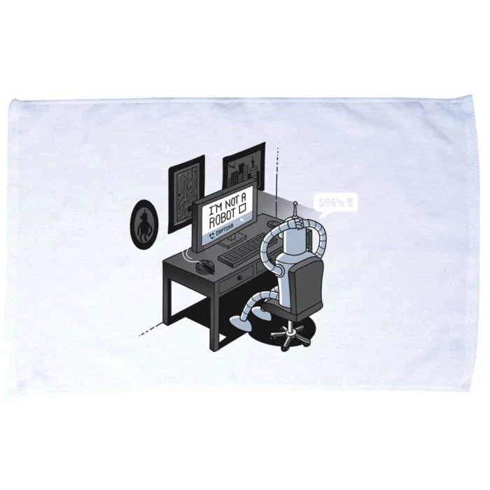 Robot Problems Microfiber Hand Towel