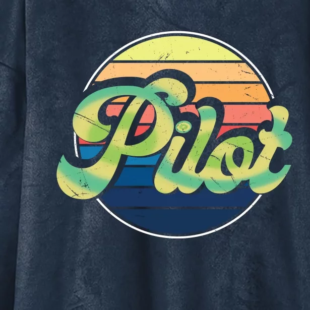 Retro Pilot Hooded Wearable Blanket