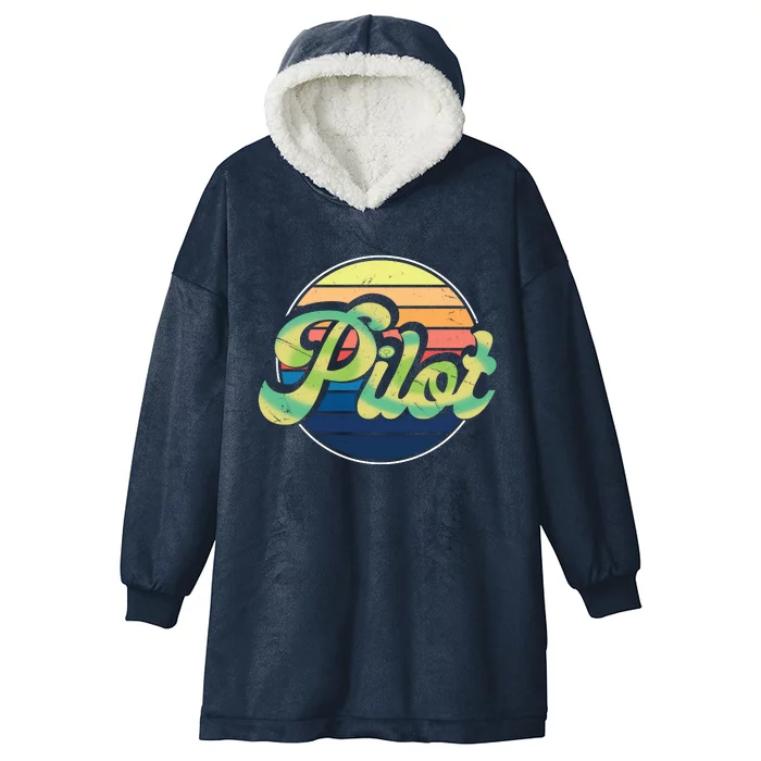 Retro Pilot Hooded Wearable Blanket