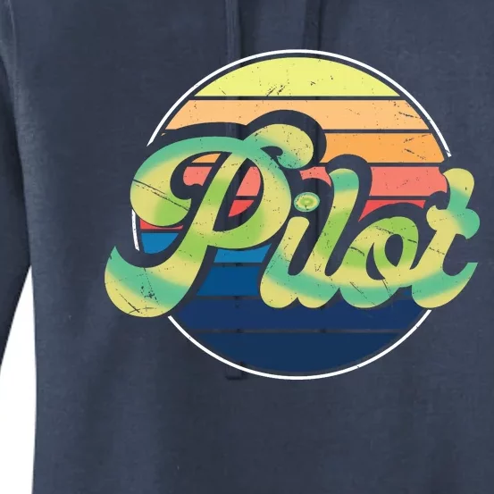 Retro Pilot Women's Pullover Hoodie