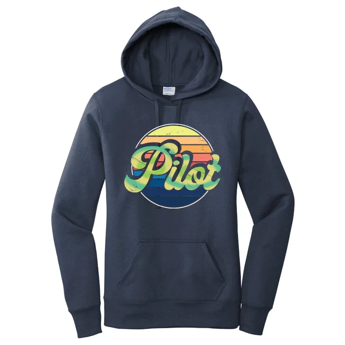 Retro Pilot Women's Pullover Hoodie