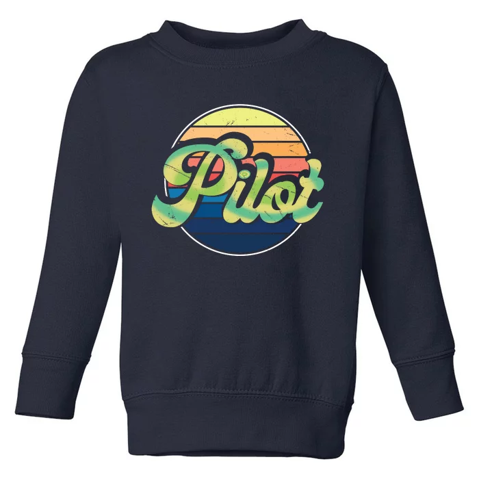 Retro Pilot Toddler Sweatshirt