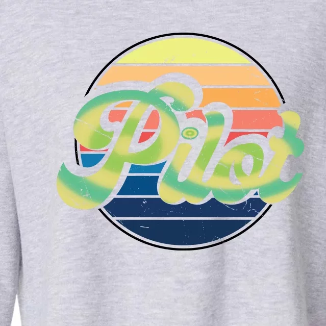 Retro Pilot Cropped Pullover Crew