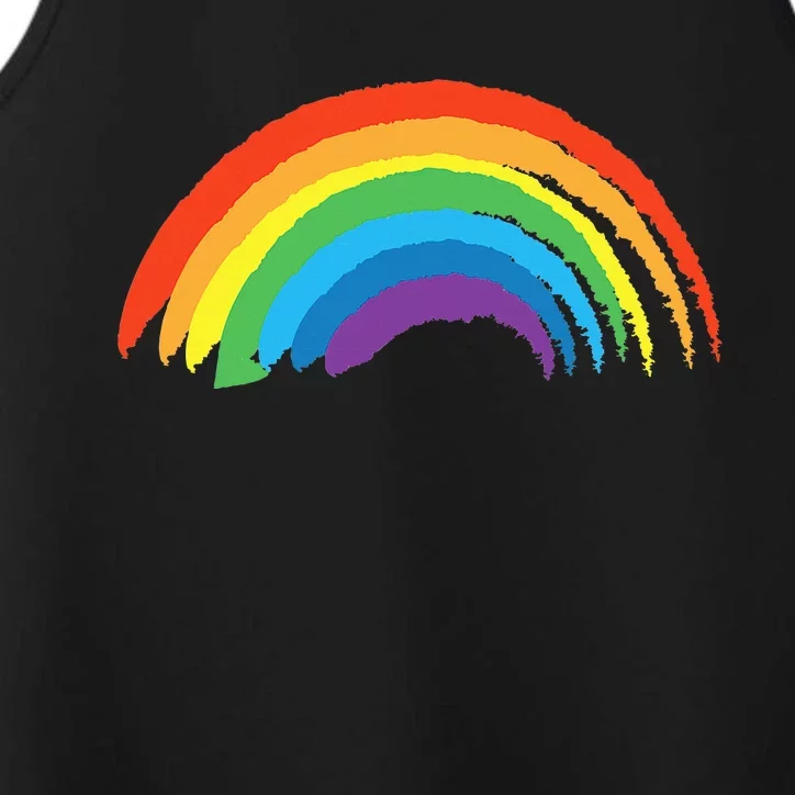 Rainbow Pride Retro Performance Tank