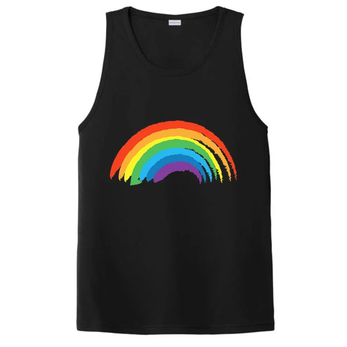 Rainbow Pride Retro Performance Tank