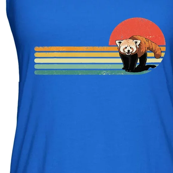 Red Panda Retro Red Panda Zoo Animal Red Panda Lover Ladies Essential Flowy Tank