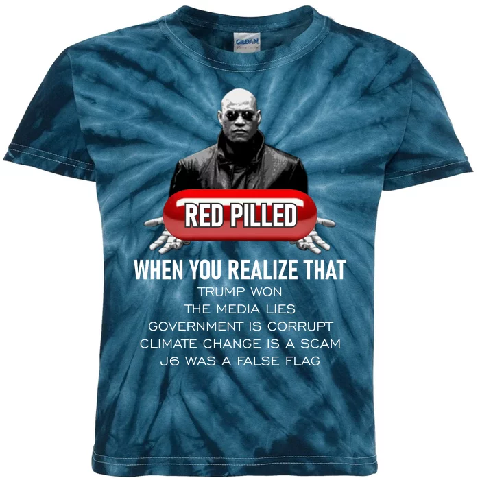 Red Pilled Kids Tie-Dye T-Shirt