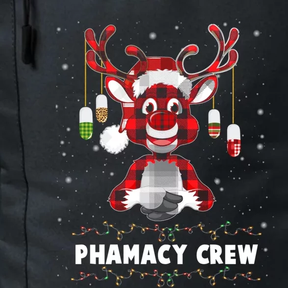 Red Plaid Reindeer Pharmacy Crew Christmas Great Gift Daily Commute Backpack