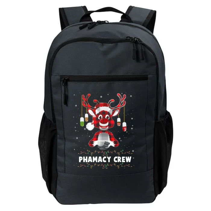 Red Plaid Reindeer Pharmacy Crew Christmas Great Gift Daily Commute Backpack