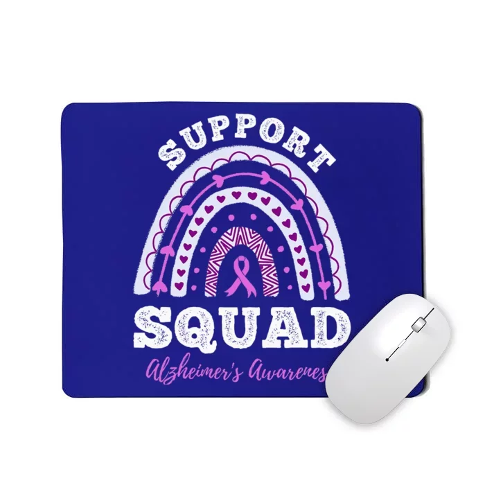 Rainbow Purple Ribbon Support Squad AlzheimerS Mousepad