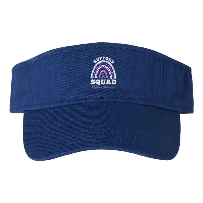 Rainbow Purple Ribbon Support Squad AlzheimerS Valucap Bio-Washed Visor