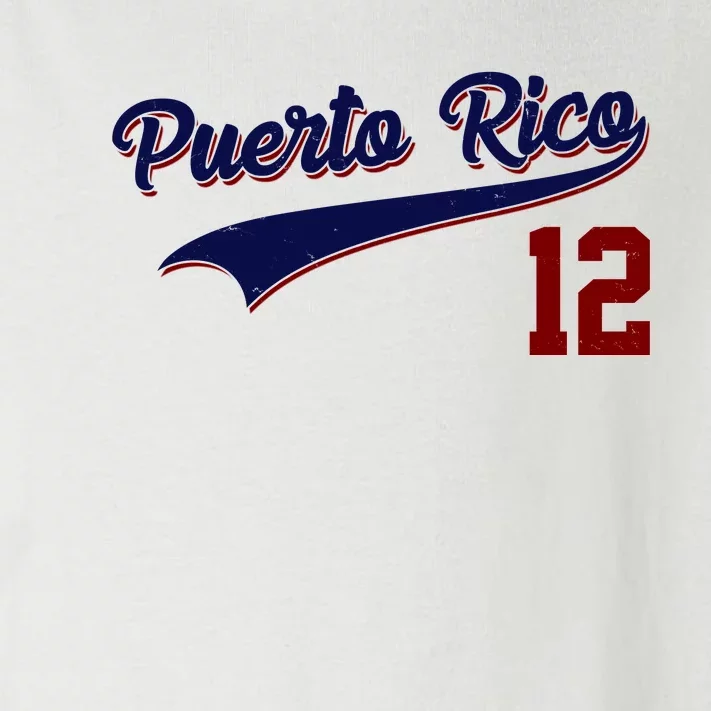 Retro Puerto Rico 12 Beisbol Jersey Boricua Baseball Toddler Long Sleeve Shirt