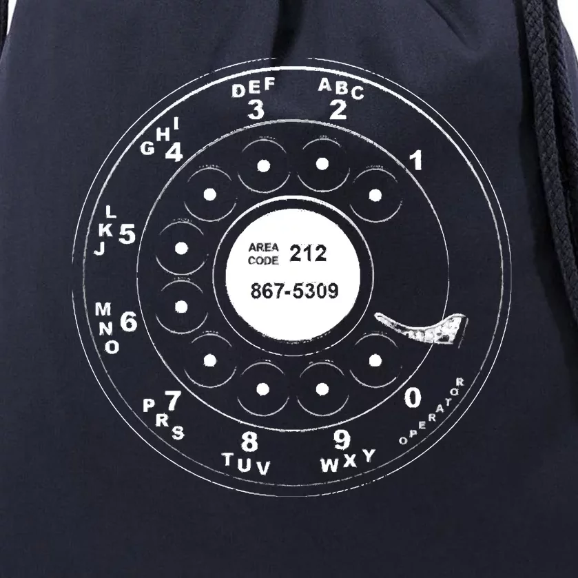 Rotary Phone Drawstring Bag