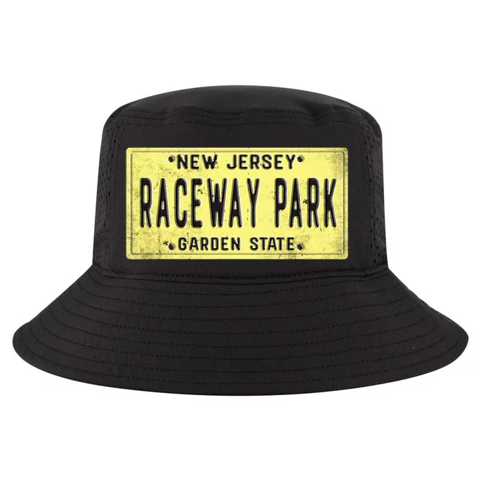 Raceway Park Retro Racetrack Englishtown Nj New Jersey Cool Comfort Performance Bucket Hat