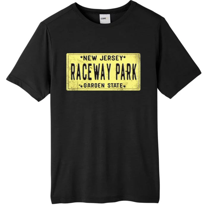 Raceway Park Retro Racetrack Englishtown Nj New Jersey ChromaSoft Performance T-Shirt