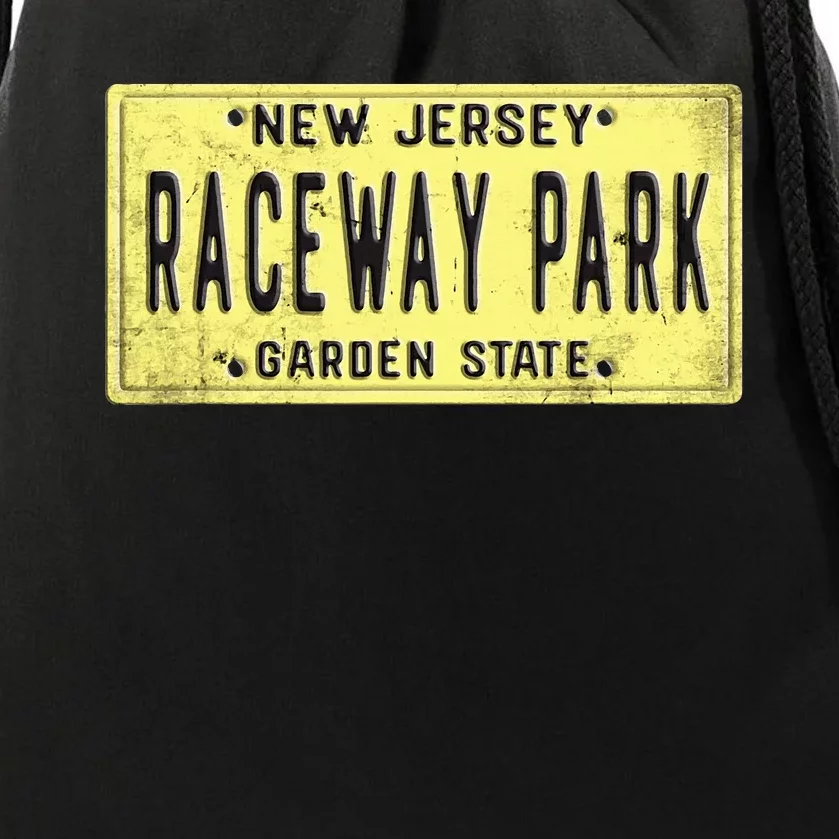 Raceway Park Retro Racetrack Englishtown Nj New Jersey Drawstring Bag