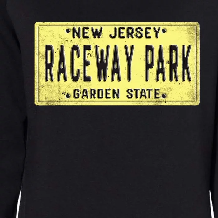 Raceway Park Retro Racetrack Englishtown Nj New Jersey Womens California Wash Sweatshirt