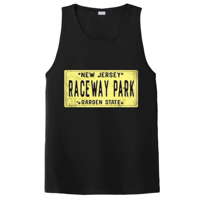 Raceway Park Retro Racetrack Englishtown Nj New Jersey Performance Tank