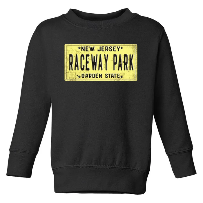 Raceway Park Retro Racetrack Englishtown Nj New Jersey Toddler Sweatshirt