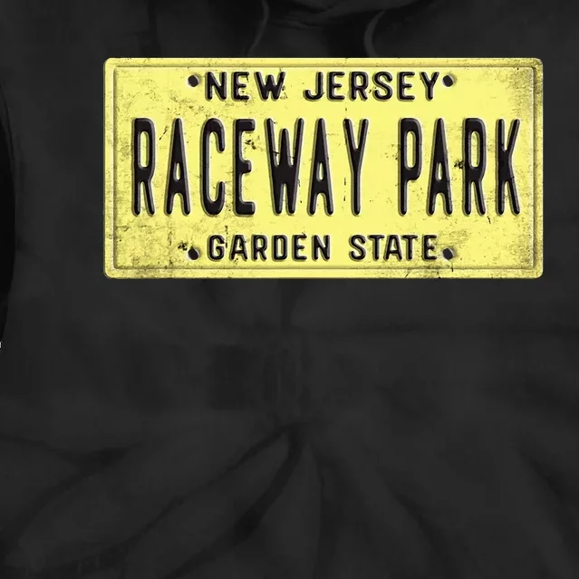 Raceway Park Retro Racetrack Englishtown Nj New Jersey Tie Dye Hoodie