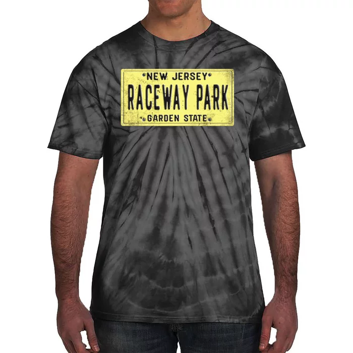 Raceway Park Retro Racetrack Englishtown Nj New Jersey Tie-Dye T-Shirt