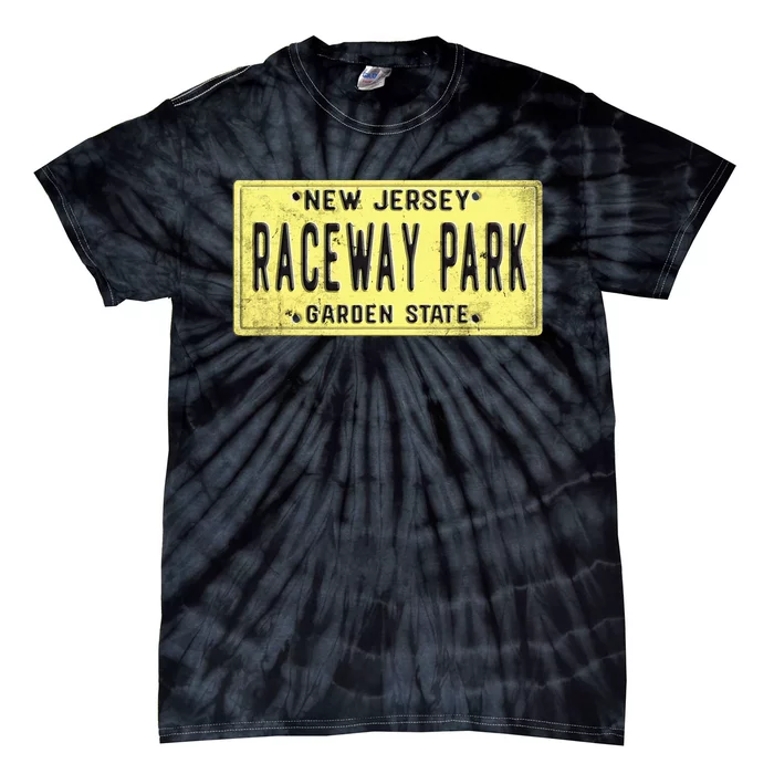 Raceway Park Retro Racetrack Englishtown Nj New Jersey Tie-Dye T-Shirt