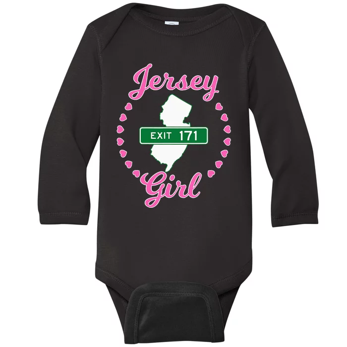 Raceway Park Retro Racetrack Englishtown Nj New Jersey Baby Long Sleeve Bodysuit