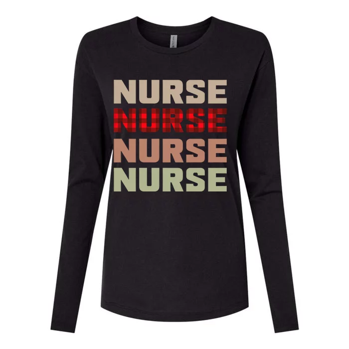 Retro Plaid Red Nurse Life For National Nurse Day Gift Womens Cotton Relaxed Long Sleeve T-Shirt