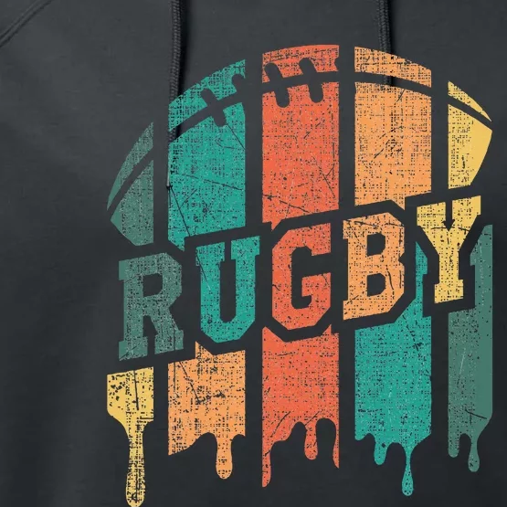 Rugby Player Rugby Fan Rugby Coach Performance Fleece Hoodie