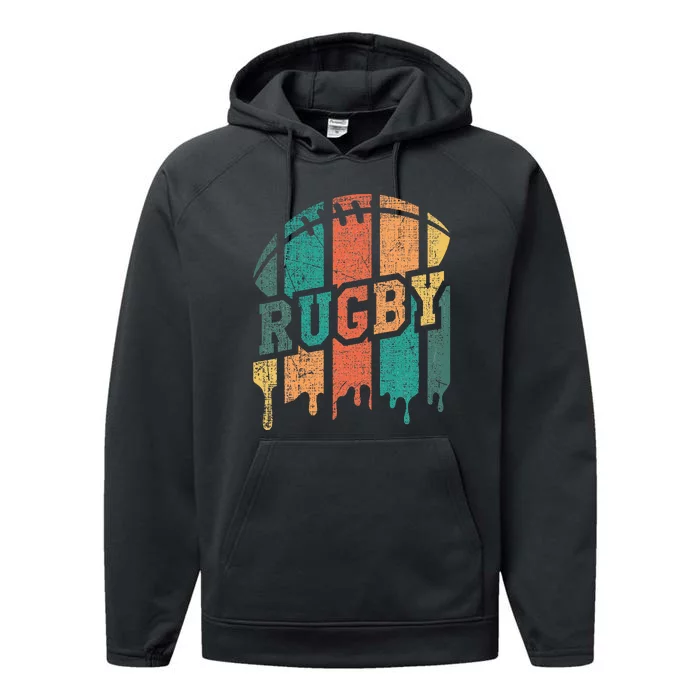 Rugby Player Rugby Fan Rugby Coach Performance Fleece Hoodie