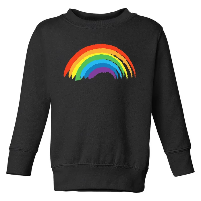 Rainbow Pride Retro Toddler Sweatshirt