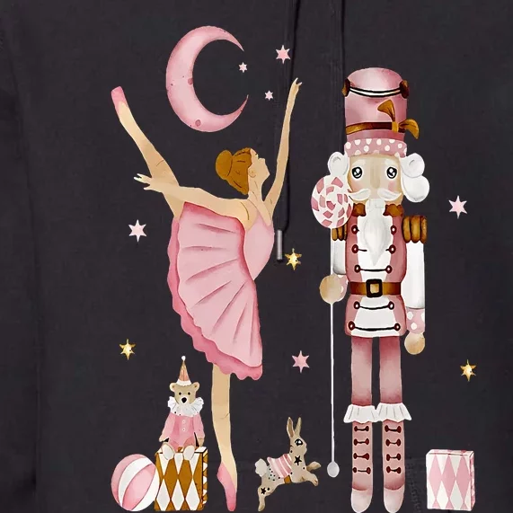 Retro Pink Sugar Plum Fairy Nutcracker Christmas Cute Xmas Premium Hoodie