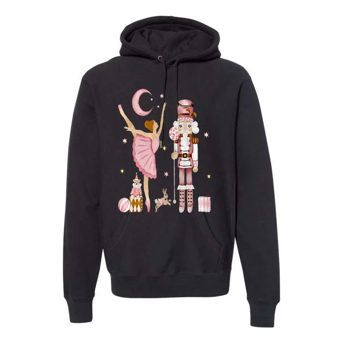 Retro Pink Sugar Plum Fairy Nutcracker Christmas Cute Xmas Premium Hoodie