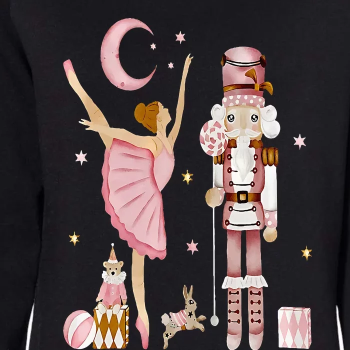 Retro Pink Sugar Plum Fairy Nutcracker Christmas Cute Xmas Womens California Wash Sweatshirt