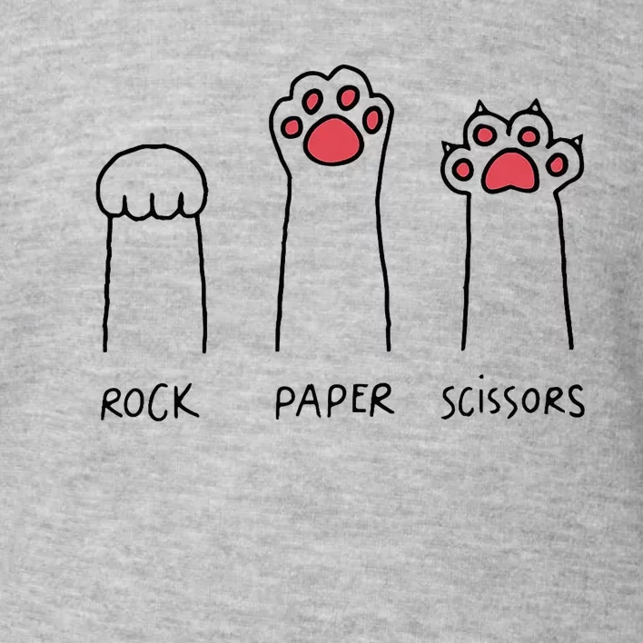 Rock Paper Scissors Cat Paws Toddler Sweatshirt