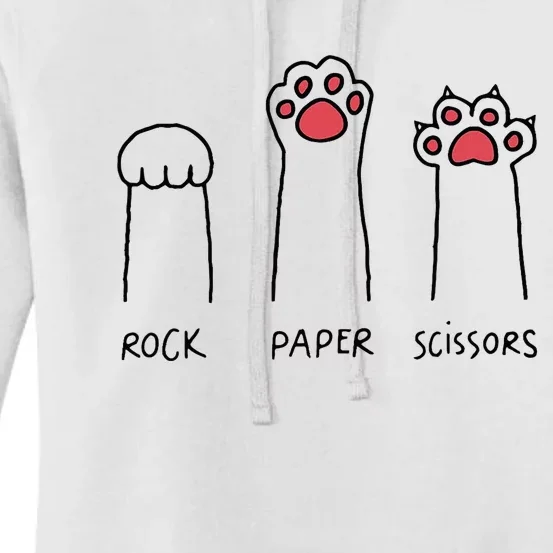 Rock Paper Scissors Cat Paws Women's Pullover Hoodie