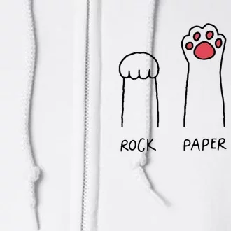 Rock Paper Scissors Cat Paws Full Zip Hoodie