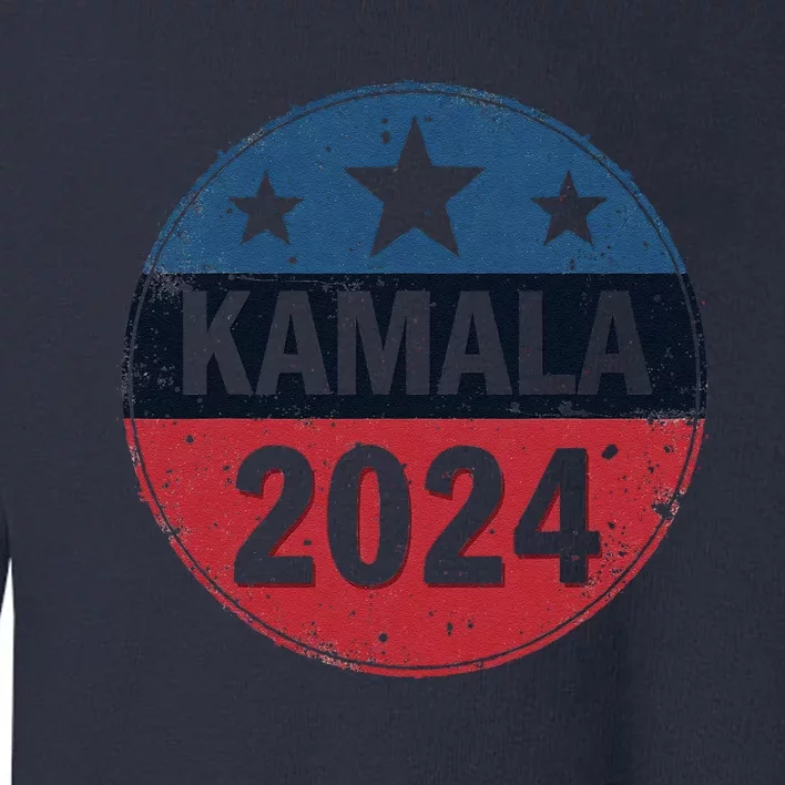 Retro Political Support For Kamala 2024 Toddler Sweatshirt