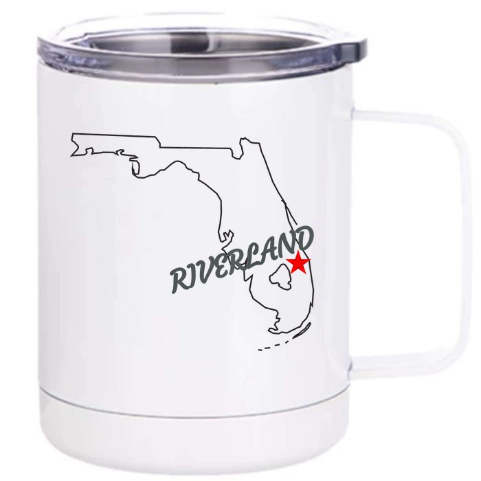 Riverland Port St Lucie Florida Front & Back 12oz Stainless Steel Tumbler Cup