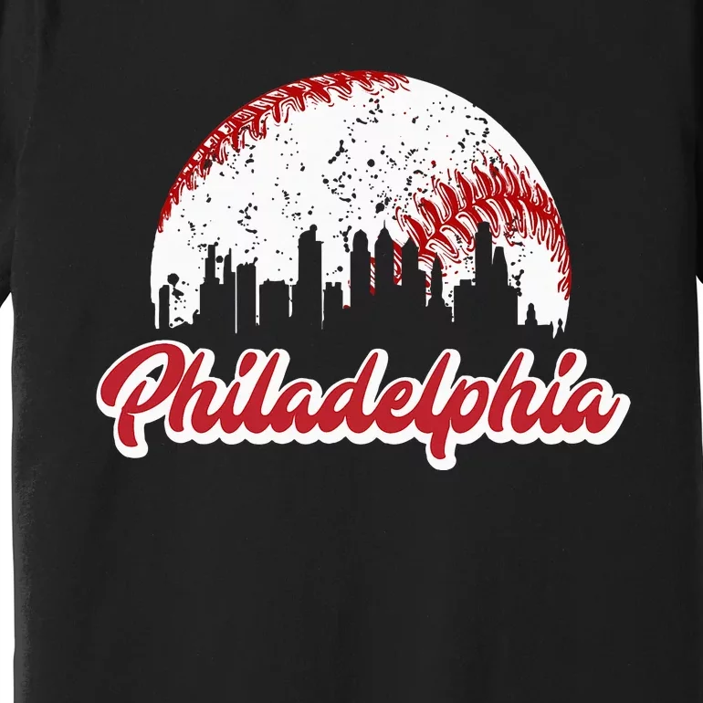 Retro Philadelphia Skyline Premium T-Shirt