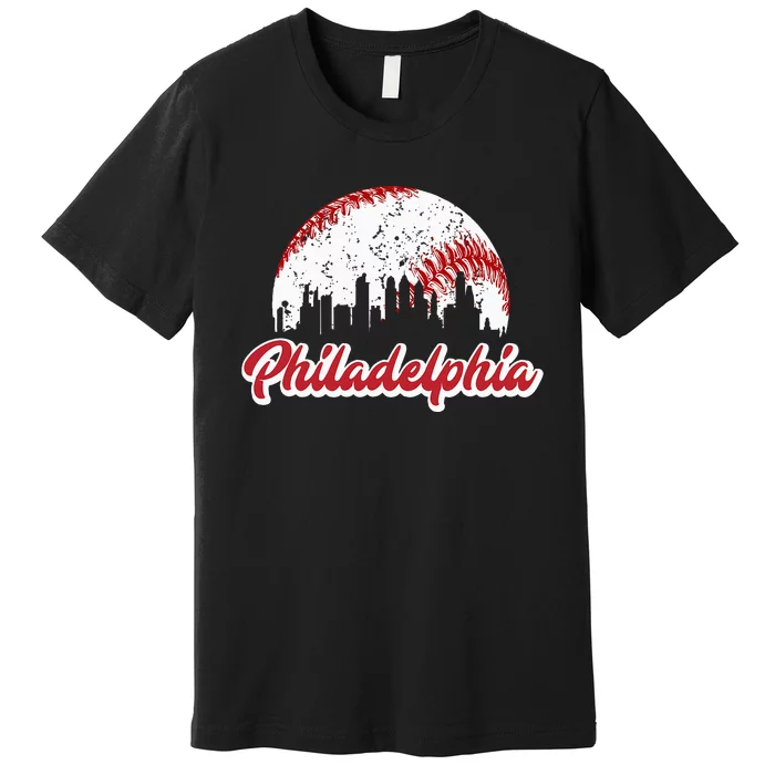 Retro Philadelphia Skyline Premium T-Shirt