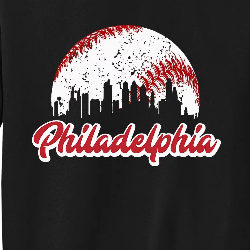 Retro Philadelphia Skyline Tall Sweatshirt