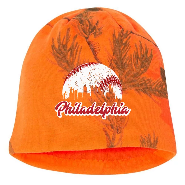 Retro Philadelphia Skyline Kati - Camo Knit Beanie