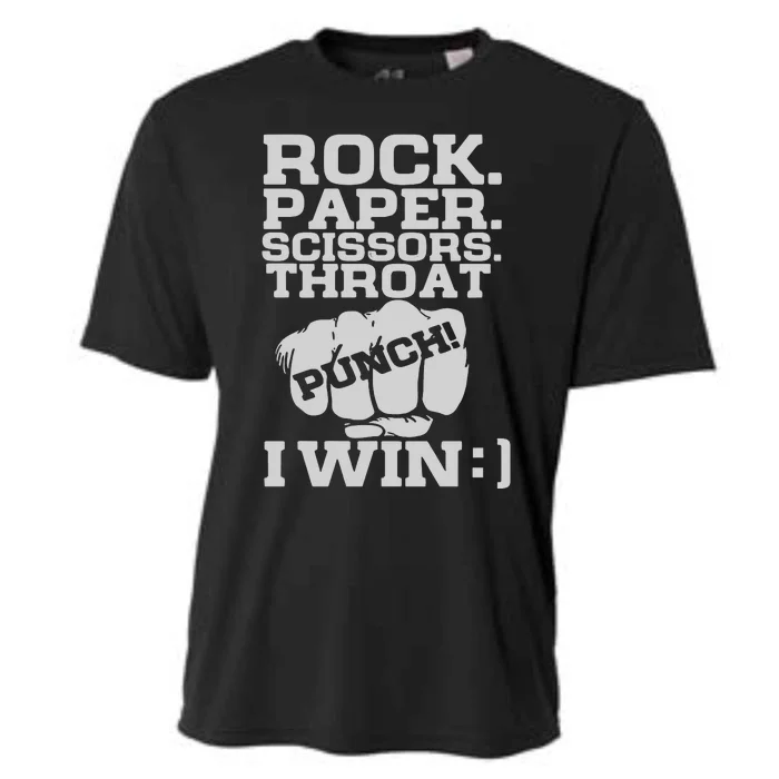 Rock Paper Scissors Throat Punch I Win Cooling Performance Crew T-Shirt