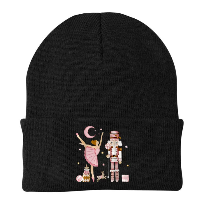 Retro Pink Sugar Plum Fairy Nutcracker Christmas Cute Xmas Knit Cap Winter Beanie