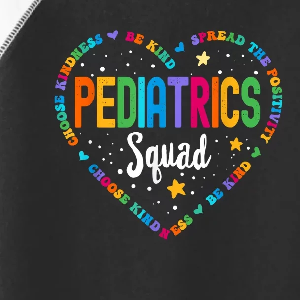 Retro Pediatrics Squad Heart Peds Registered Nurse School Toddler Fine Jersey T-Shirt